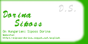 dorina siposs business card